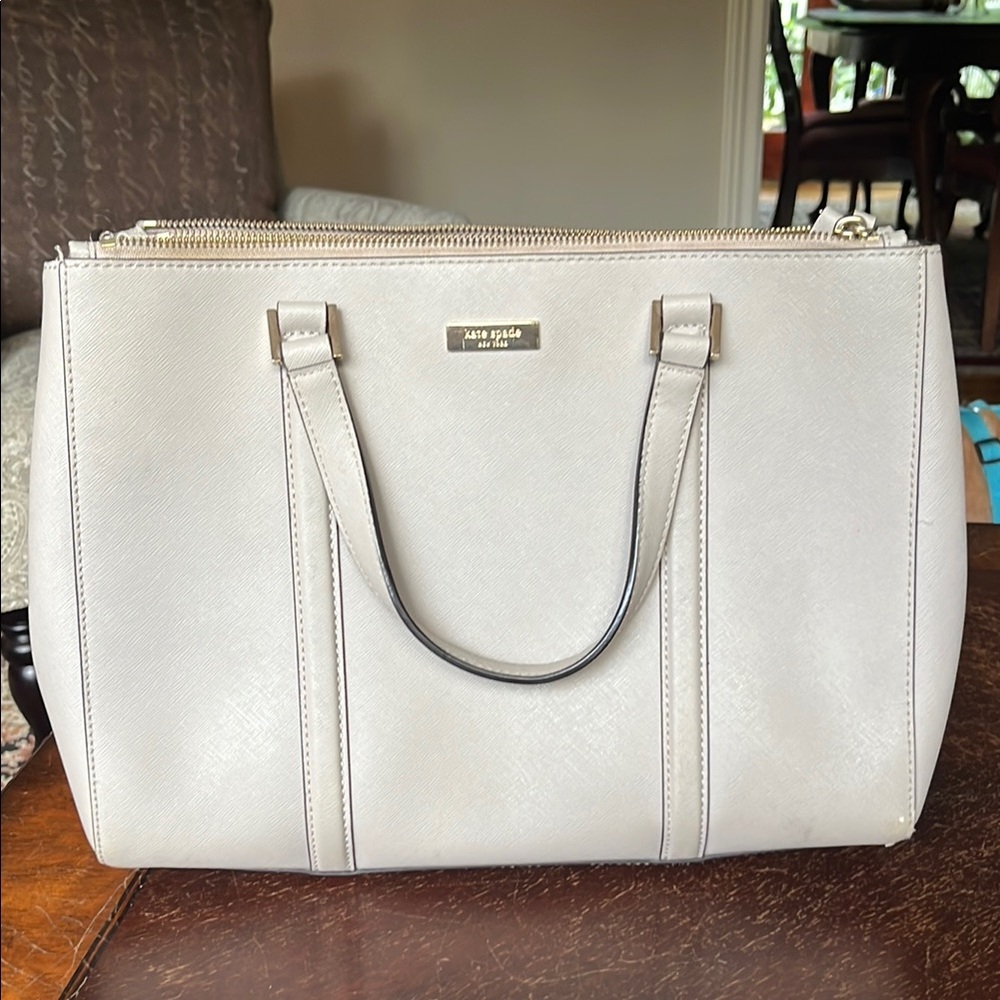 Kate Spade Cream Satchel Structured Design